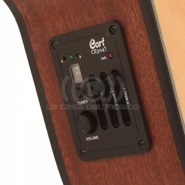 Guitarra electroacústica CORT CEC3-NS NYLON - Imagen 4