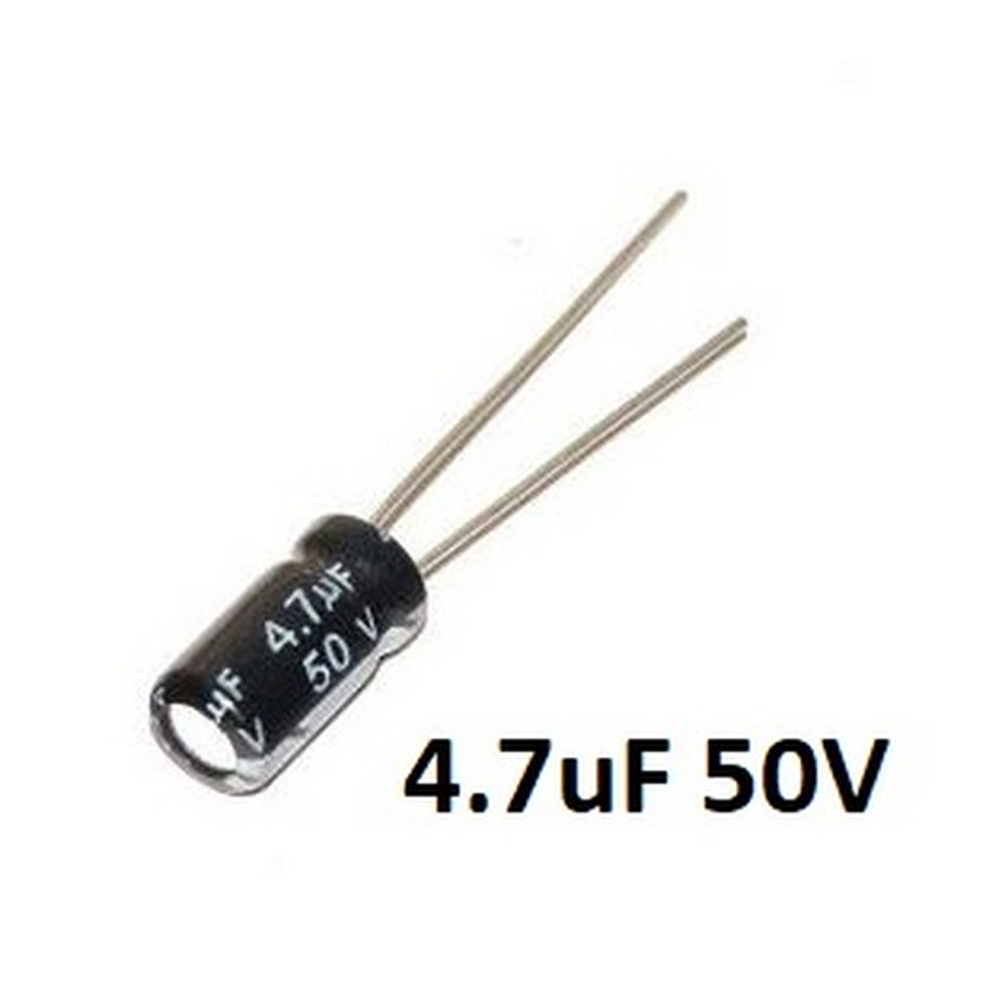 10x CONDENSADOR ELECTROLITICO 4,7uF 50v 105º C