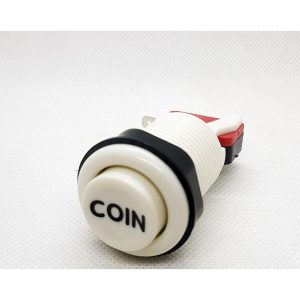 Pulsador Arcade 33mm Blanco COIN concavo