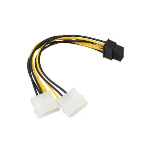 Cable de Alimentacion Tarjeta Gráfica 8 Pines (6+2) PCI Express PCIe a Doble Molex 18cm