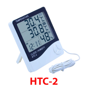 RELOJ + TERMOMETRO + HIGRÓMETROINTERIOR/EXTERIOR HTC-2