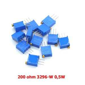 5X POTENCIOMETRO MULTIVUELTA 200 OHM 3296-W 0,5W RESISTENCIA VARIABLE PCB