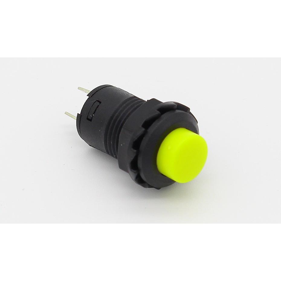 2x Interruptor AMARILLO redondo 12 mm empotrable 2 posiciones