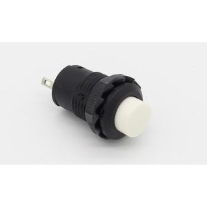 2x PULSADOR BLANCO redondo 12mm empotrable boton ON OFF 2 posiciones