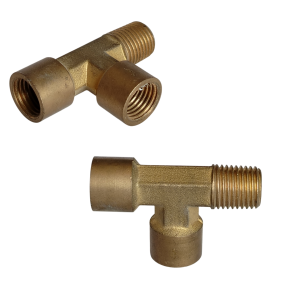TEE BRONCE COMBINADA 1/4 H/NPT X 1/4 H/NPT X 1/4 M/NPT