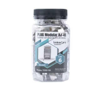 LinkedPRO Bote con 100 Piezas de Plug Modular RJ45 Cat6 TC6SG-100