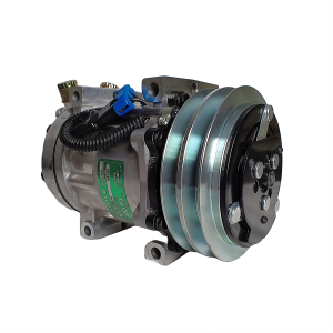 COMPRESOR AUTO SD709 12 VOLTIOS T/V SANDEN PASANTE TOMA ARRIBA ORING