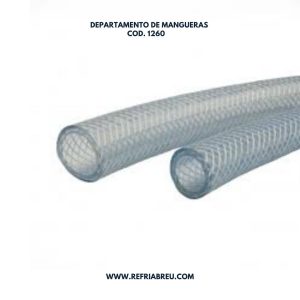 MANGUERA TRANSPARENTE CON FIBRA 3/16»