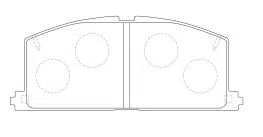 Pastillas Mando para Corolla/Tercel 83 delanteras D242 - Imagen 2