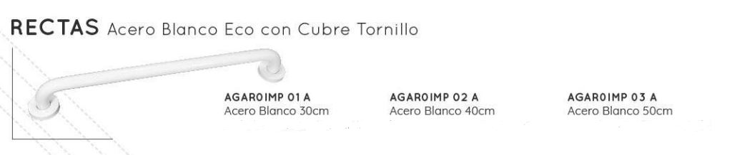 DACCORD – BLISTER AGARRADERA RECTA ECO X 30 CM ACERO BCO (AGAROIMP 01A - Imagen 3