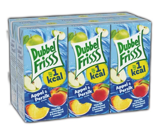 Dubbelfrisss Appel & Perzik (30 x 0,2 Liter drinkpakjes NL)