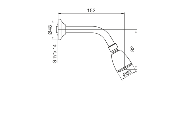 FV 120 CR DUCHA ARTICULADA REGULABLE COMPLETA – CON BRAZO - Imagen 2