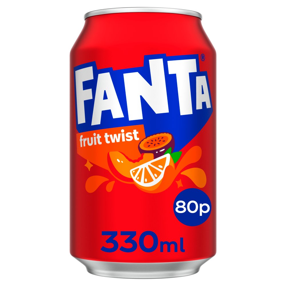 Fanta Fruit Twist UK Import (24 x 0,33 Liter Blik)