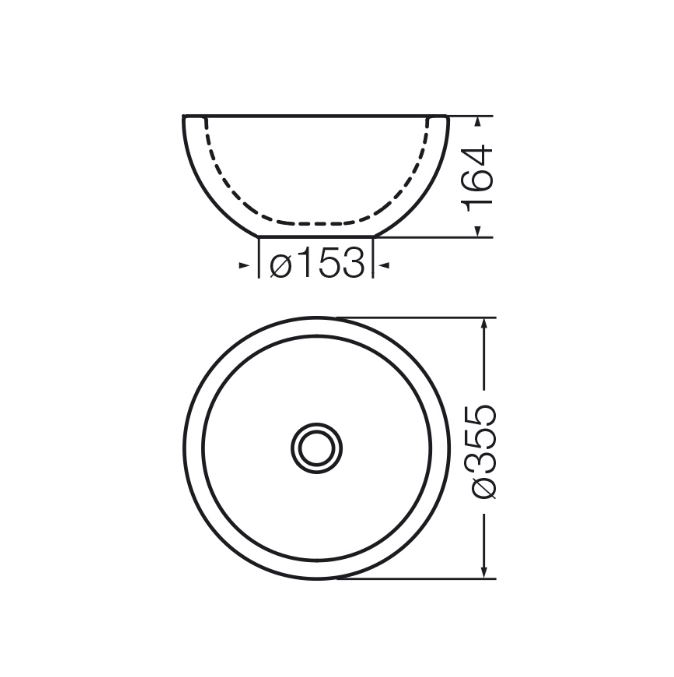 FERRUM – LWPF GR – ARMONICA – BACHA DE AP D 36 X 17 CM PERSIS GRANATE - Imagen 2
