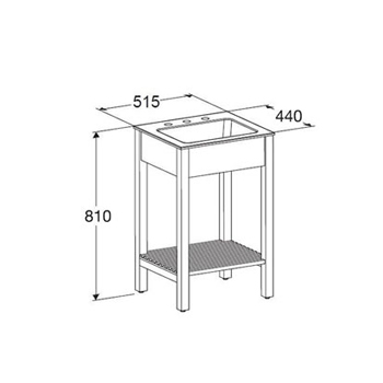 FERRUM – MUEBLE ELEA CUADRA/SYMI 50 CM BLANCO (ARM-MB-003-BL) - Imagen 2