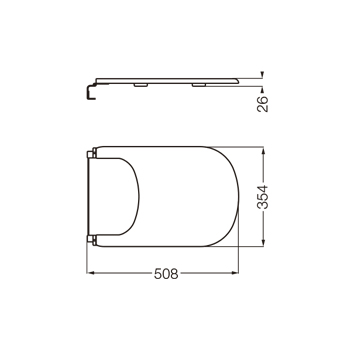 FERRUM – TBX B – TAPA MDF H/METAL CR P/BIDET BARI BCO - Imagen 2
