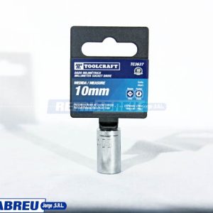 CUBO CROMADO 1/4 X 10 MILIMETROS HEXAGONAL