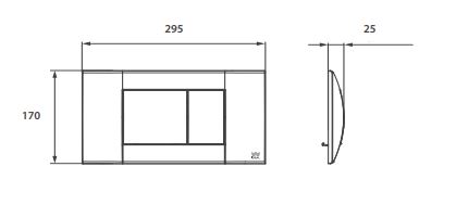 IDEAL – TAPA C/2 TECLAS Y CHASIS EXT P/DEP P/EMBUT SUMA CR MAT (81300) - Imagen 3