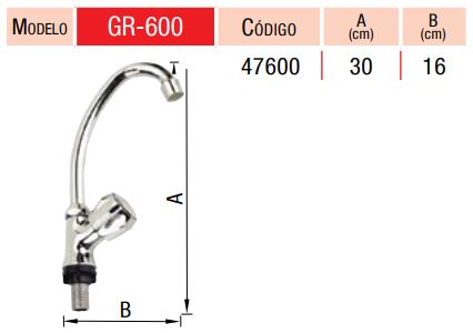 LATYN VALFORTE – GRIF COCINA P/MESADA P/MOVIL – 1 AGUA CR | GR-600 - Imagen 2