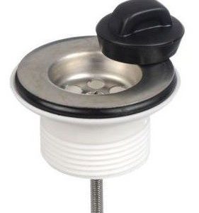 LATYN PLAST – SOPAPA PVC P/ROSCAR – C/REJILLA ACERO INOX 1 1/4