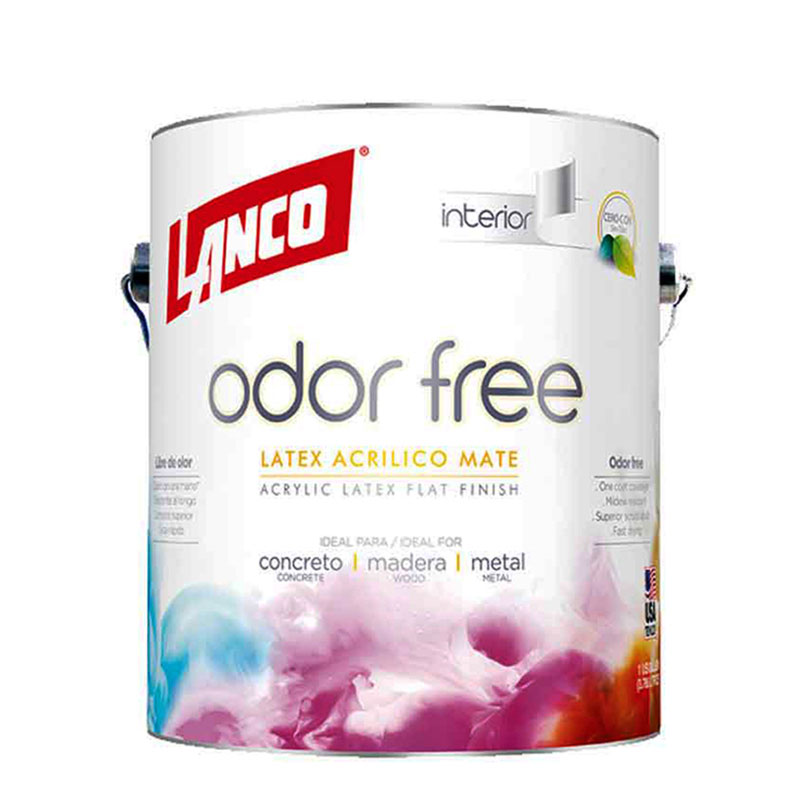 PINTURA SIN OLOR ODOR FREE LANCO #OF374-4 MATE BLANCO GALON
