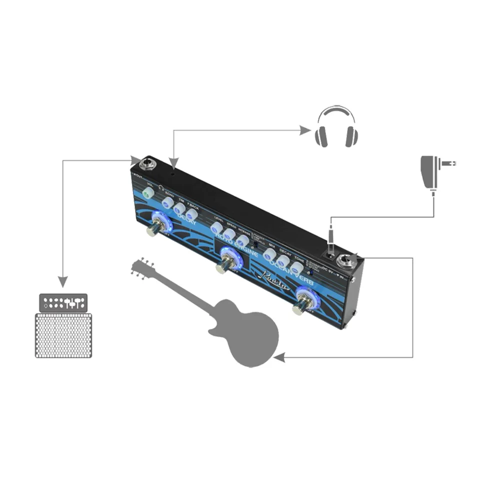 Rowin 3 en 1 (Delay ChorusOverdrive) / DAP-2 - Imagen 3