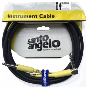 Santo Angelo SAMURAI 4.57mt Cable Instrumentos Plug ¼» Recto a Plug ¼» L 90° OFHC