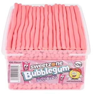 Sweetzone Bubblegum Pencils Silo (100 stuks)