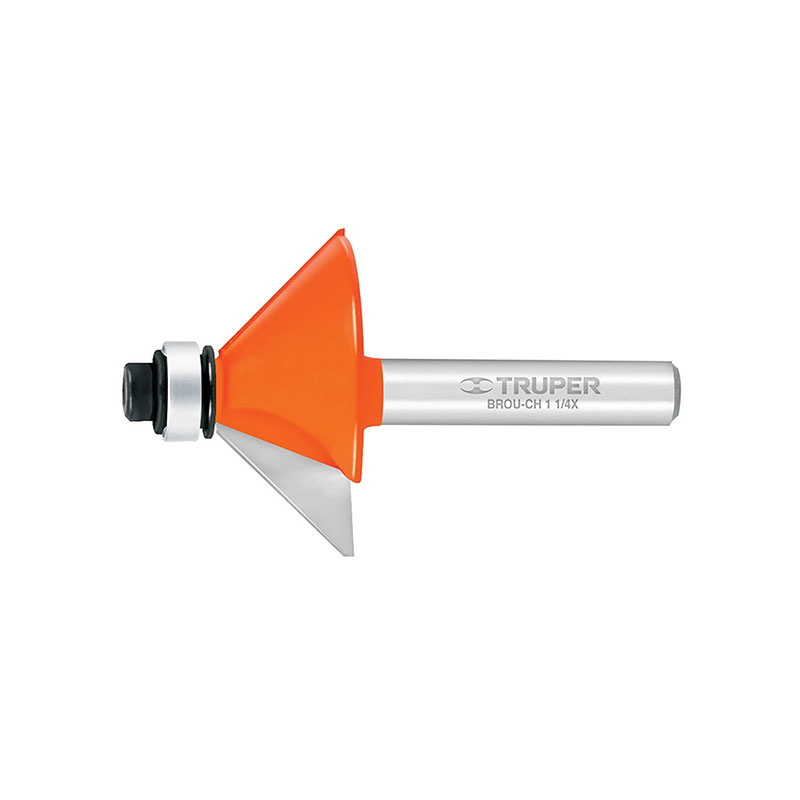 BROCA P/ROUTER TRUPER #11468/BROU-CH1-1/4X CHAFLAN C/BALINERA 1.1/4X1/2 PULG PIEZA
