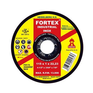 DISCO CORTE HIERRO BELFLEX/FORTEX #011251234F42 5X3/64X7/8 INOX. PIEZA