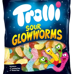 Trolli Zure Gloeiwormen (24 x 100g)