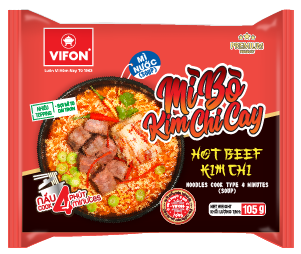 Vifon Hot Beef Kimchi Noodles (12 x 105g)