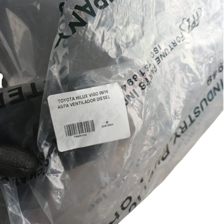 Aspa de ventilador Toyota Hilux Vigo 06-16 Diesel TY850015-86 - Imagen 2