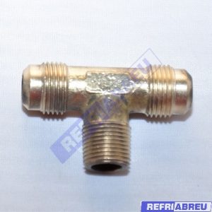 TEE BRONCE COMBINADA 1/2 FLARE 45º X 3/8 M/NPT