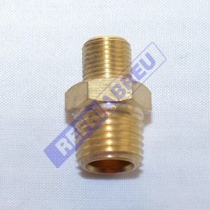 UNION BRONCE REDUCIDA 1/4 MACHO NPT X 1/8 MACHO NPT