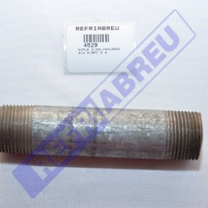 NIPLE GALVANIZADO 3/4 MACHO NPT X 4»