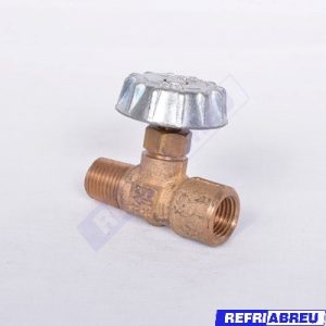 LLAVE PASO BRONCE 1/4 HEMBRA NPT X 1/4 MACHO NPT