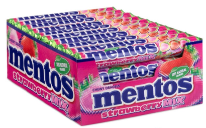Mentos Strawberry Mix Rollen (40 x 37,5 Gr.)