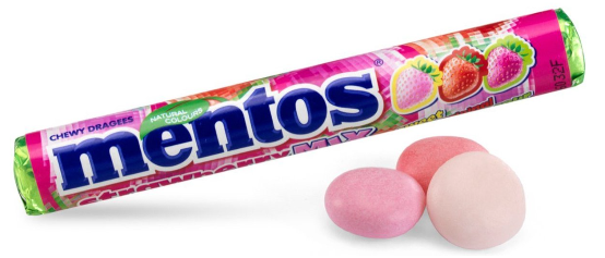 Mentos Strawberry Mix Rollen (40 x 37,5 Gr.) - Imagen 2