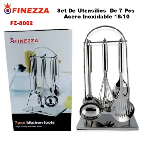 Set De Utensilios Finezza de 7 Pcs en Acero Inoxidable 18/10 Alta calidad Fz-8002