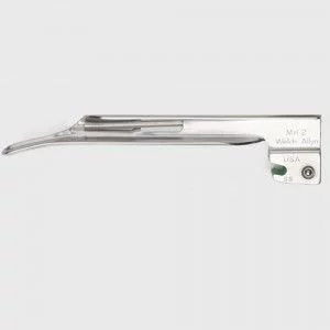 Hoja para laringoscopio recto miller # 2 de fibra óptica Cat WEA-68062 Welch Allyn