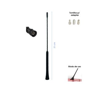 ANTENA DE REPUESTO NEGRA 30 CM TX004