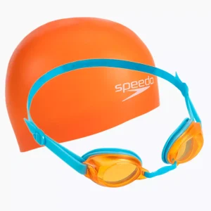 SET DE LENTE NATACIÓN SPEEDO JET JUNIOR – ORANGE/BLUE