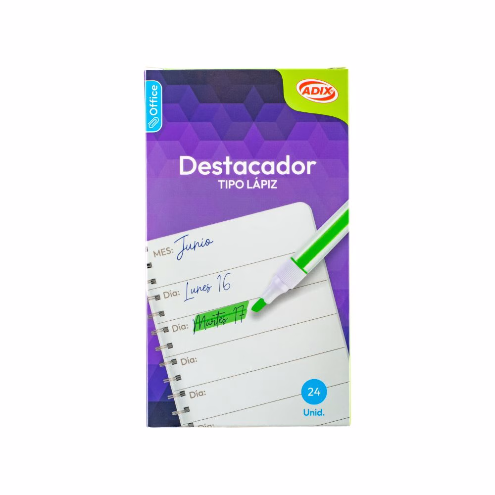 Destacador tipo lápiz Verde 24 Ud - Imagen 4