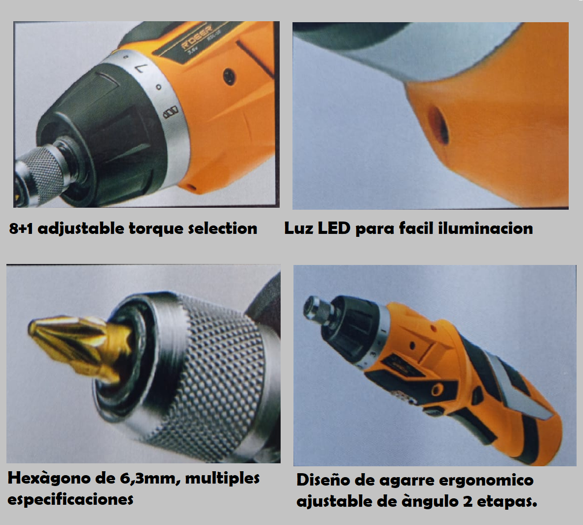 DESTORNILLADOR ELECTRICO 2 POSICIONES DE 30PCS - Imagen 3