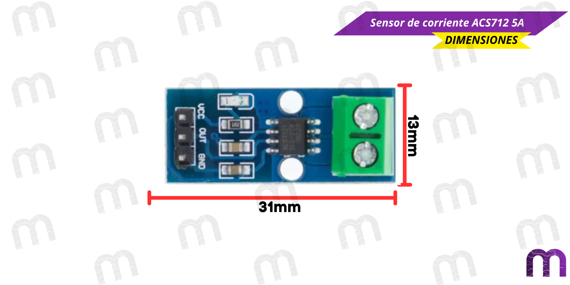 Sensor de corriente ACS712 5A - Imagen 4