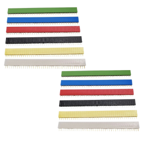 Pack 12 Filas de Pin Header Hembra 40 Pines  2.54mm Colores