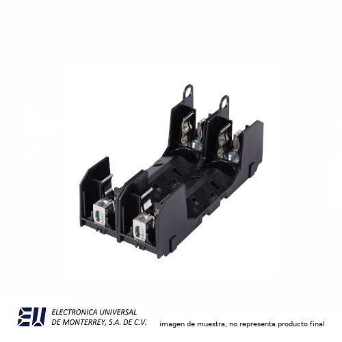 PORTAFUSIBLE TERMINACIÓN DE CAJA 60A 600V 2 POLOS PARA FUSIBLES CLASE J: LPJ,JKS – J60060-2CR