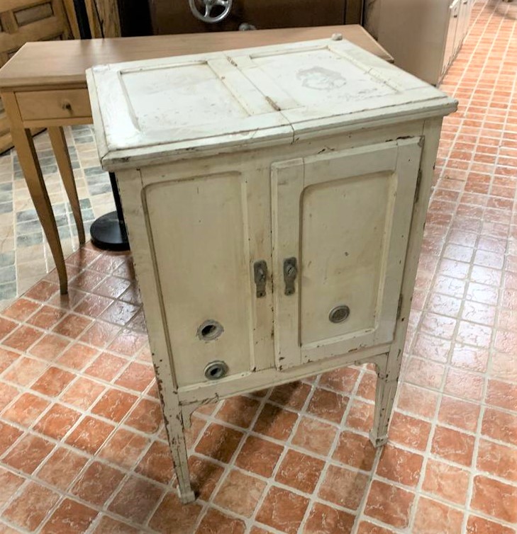 Nevera de madera antigua - Imagen 3