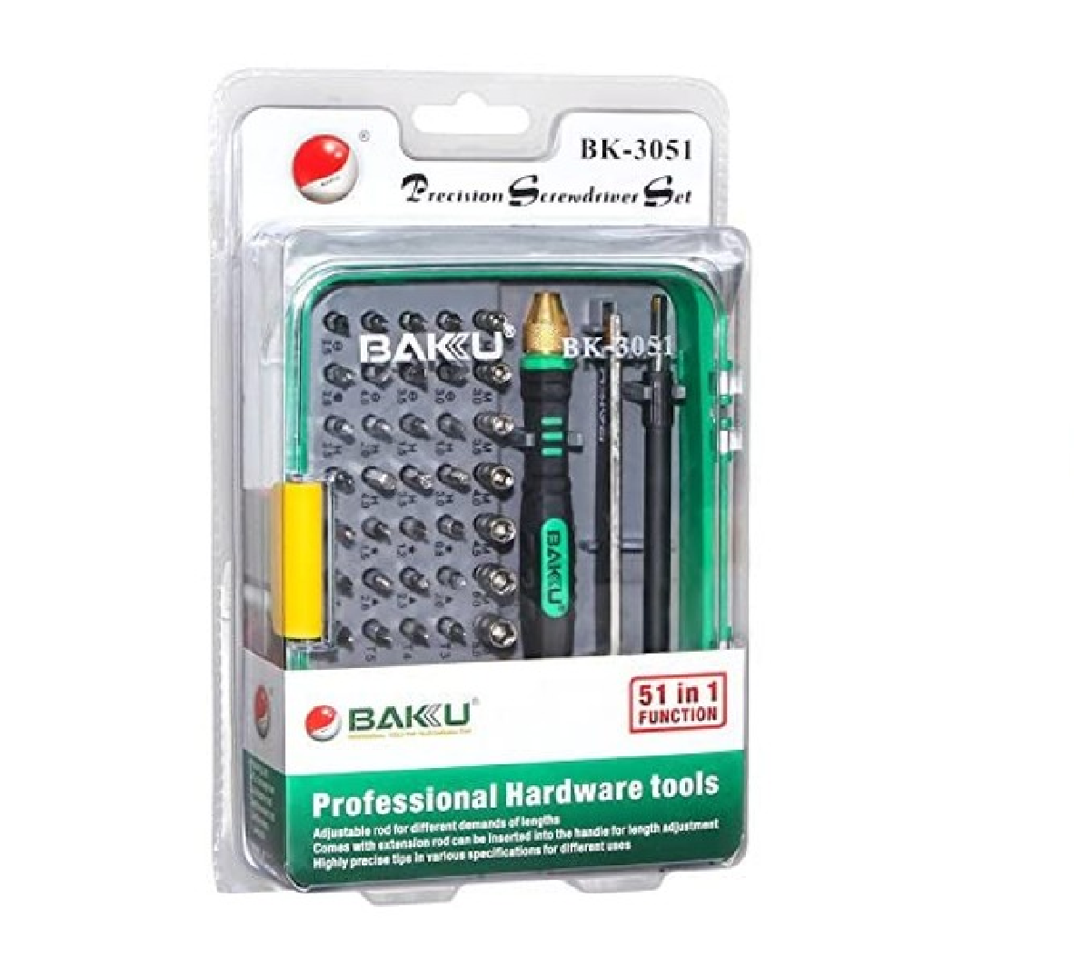 KIT DESTORNILLADORES 51 EN 1 BAKU - Imagen 2